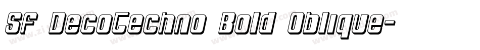 SF DecoTechno Bold Oblique字体转换